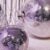 Fashion Icons - Silver and Purple Baubles on White Textile