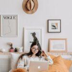 Comfortable Fashion - Woman Using Laptop In Bed